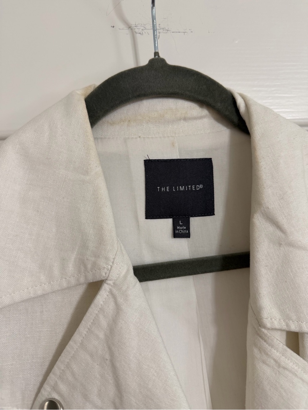 The Limited Ivory Biker Jacket with Silver Hardware - Picture 3 of 4